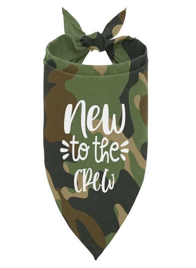 ZPPRJF New to The Crew Funny Cute Triangle Scarf, Camo Gift for Dog Lover, Small to Large Dogs (D58) - Image 1